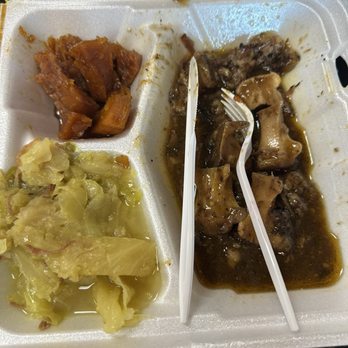 Thee Soulfood Kitchen - What was left of a 30.00 dinner including a drink and taxes. - Soul Food Near Me - Norfolk, Virginia