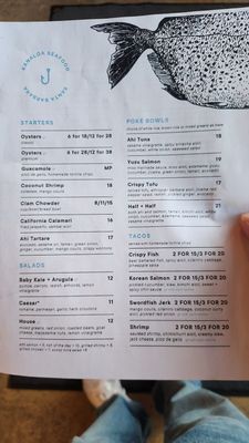Menu photo 1 Kanaloa Seafood Santa Barbara, CA