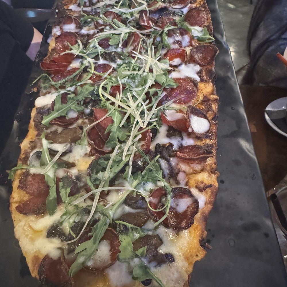 Finney's Crafthouse - Mushroom and truffle pizza (add pepperoni) - New American Near Me - Brea, California Finney's Crafthouse - Mushroom and truffle pizza (add pepperoni) - New American Near Me - Brea, California