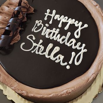 Layered Cakerie - Sloppy writing on this cake - Bakeries Near Me - Montclair, California