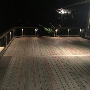 Whitmer Decks - Modern ballisters on the railings with great lighting. So happy with the results. - Decks & Railing Near Me - Dulles, Virginia