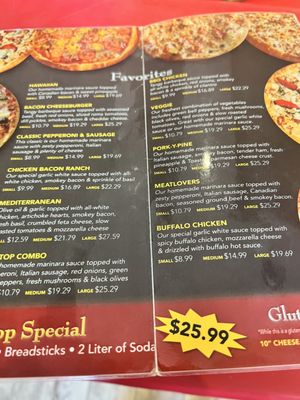 Menu photo 5 C Stop Pizza Panguitch, UT