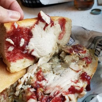 Ocean State Sandwich - Maybe not a pretty photo, but there is plenty going on in the Thanksgiving 365 - Salad Near Me - Providence, Rhode Island