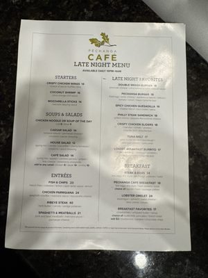 Menu photo 1 The Pechanga Cafe Temecula, CA