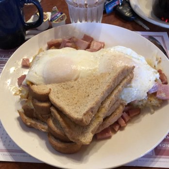 Buckboard - All American breakfast. Over easy eggs, ham, hash browns, toast. First breakfast, my guy couldn't finish, but he tried. - American Near Me - Lakeville, Minnesota Buckboard - All American breakfast. Over easy eggs, ham, hash browns, toast. First breakfast, my guy couldn't finish, but he tried. - American Near Me - Lakeville, Minnesota