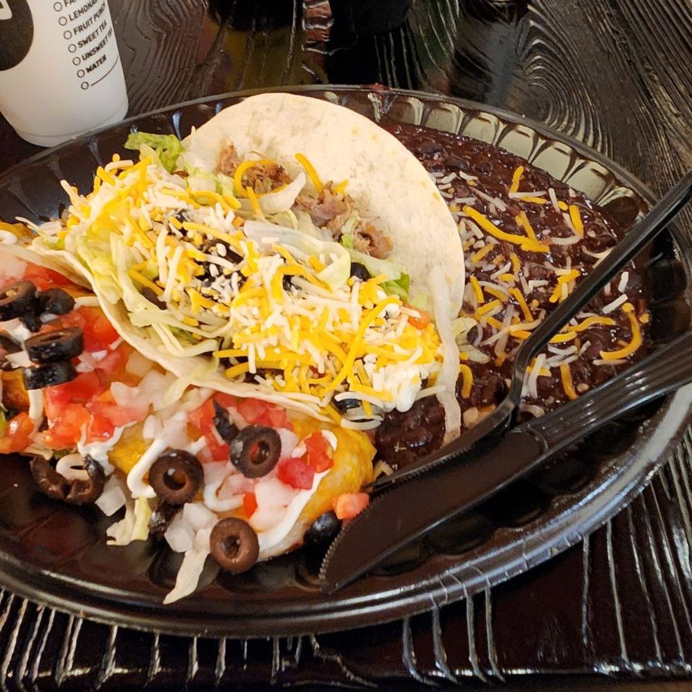 Big Taco - Enchilada chicken , soft pork taco ,  double black beans - Tacos Near Me - Casselberry, Florida