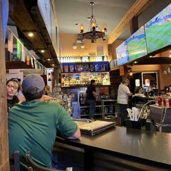 Bar seating available for watching TV and eating