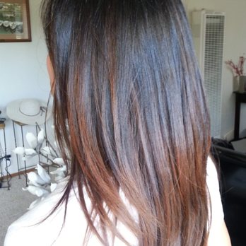 Haircut With Jenny Medium Long Layers Backside View Yelp