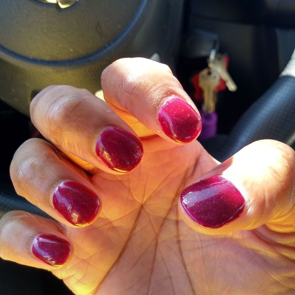 "Cherry Bomb" (699) by OPI, gel mani. "Cherry Bomb" (699) by OPI, gel mani.