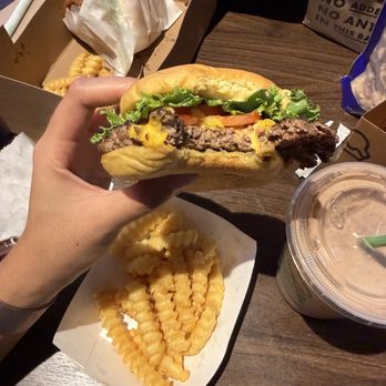 Shake Shack Canton - Single ShackBurger, fries, and Chocolate Shake - Burgers Near Me - Baltimore, Maryland Shake Shack Canton - Single ShackBurger, fries, and Chocolate Shake - Burgers Near Me - Baltimore, Maryland