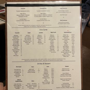 Uzumaki - Menu - Sushi Bars Near Me - Culver City, California Uzumaki - Menu - Sushi Bars Near Me - Culver City, California