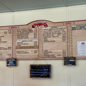 Mom's Pie House - Menu (3/29/2026) - Bakeries Near Me - Julian, California