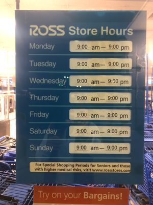 ross store times