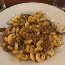 Poblano Mac and Cheese with pork Poblano Mac and Cheese with pork