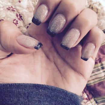Allure Nail Salon - Fill acrylic, coffin shape & mood change color: black glitter to white glitter - Nail Salons Near Me - Van Nuys, California Allure Nail Salon - Fill acrylic, coffin shape & mood change color: black glitter to white glitter - Nail Salons Near Me - Van Nuys, California