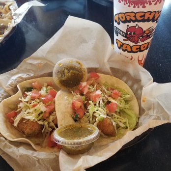 Torchy's Tacos - Fried avocado tacos no cheese with tomatillo sauce - Tacos Near Me - San Antonio, Texas Torchy's Tacos - Fried avocado tacos no cheese with tomatillo sauce - Tacos Near Me - San Antonio, Texas