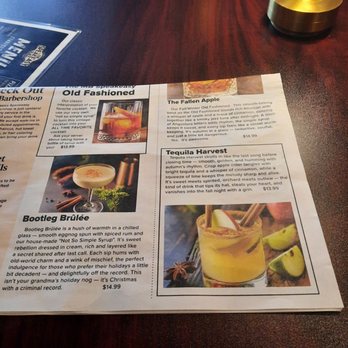 MB Speakeasy - Menu is a newspaper - Cocktail Bars Near Me - Spring, Texas