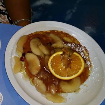 Brownstone Pancake Factory - Buttermilk cranberry pancakes with apple compote - Breakfast & Brunch Near Me - Edgewater, New Jersey