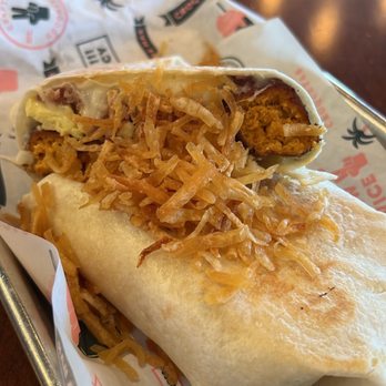 Dos Croquetas - #4 Breakfast Wrap with Buffalo Crack Chicken - Bakeries Near Me - Miami, Florida