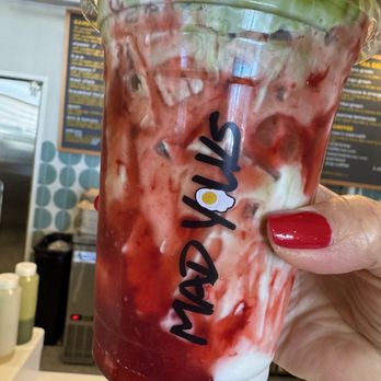Mad Yolks - Strawberry matcha - Breakfast & Brunch Near Me - Santa Cruz, California Mad Yolks - Strawberry matcha - Breakfast & Brunch Near Me - Santa Cruz, California