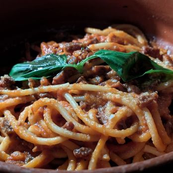 Osteria Padre Pio - Bucatini all'Amatriciana - Italian Near Me - West Harrison, New York Osteria Padre Pio - Bucatini all'Amatriciana - Italian Near Me - West Harrison, New York
