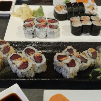 Zushi Dozo - Spicy yellowtail, spicy scallop, sweet potato, and spicy crunch tuna. - Sushi Bars Near Me - Cherry Hill, New Jersey
