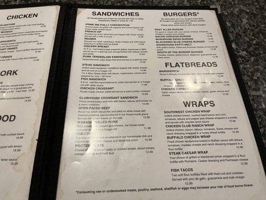 Menu photo 4 West Allen Grill Wentzville, MO