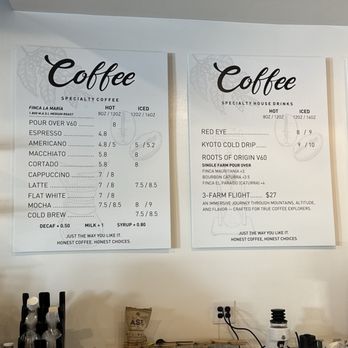 Honesto Cafe - Menu - Coffee & Tea Near Me - Los Angeles, California
