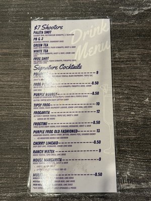 Menu photo 3 The Purple Frog FW Fort Worth, TX