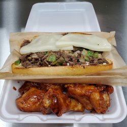 Bon Buffalo - Honey BBQ Wings + Steak Philly Pair