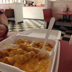 The Snack Shack - Cheese tots. The cheese sauce is soupy.