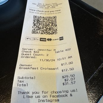 The 5 Spot Cafe - Can you believe the price? I love ti tip for what I feel the difference would have been as someplace not half as good - American Near Me - Buford, Georgia