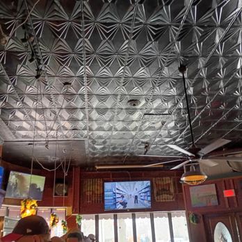 Rhodeside Grill - Cool tin ceiling. - American Near Me - Arlington, Virginia Rhodeside Grill - Cool tin ceiling. - American Near Me - Arlington, Virginia