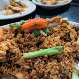 Thai Fried rice with chicken at medium spice level. Thai Fried rice with chicken at medium spice level.