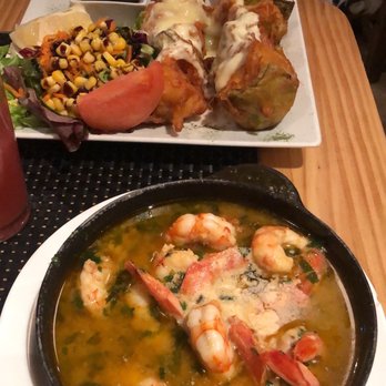 El Sur - Salmon tempura and grilled shrimp - Tapas Bars Near Me - Madrid, M