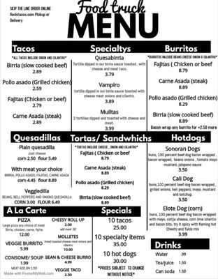 Menu photo 5 Reds Tacos & More Tucson, AZ Menu photo 5 Reds Tacos & More Tucson, AZ