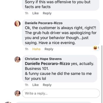 Ryan's Deli Cafe - a screenshot of a text message from a customer - Delis Near Me - Myrtle Beach, South Carolina
