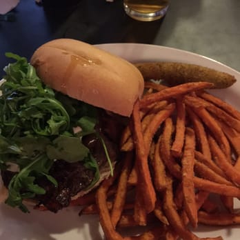 Buckeye Beer Engine - Tuscan burger. Swapped red peppers for arugula. - American Near Me - Lakewood, Ohio Buckeye Beer Engine - Tuscan burger. Swapped red peppers for arugula. - American Near Me - Lakewood, Ohio