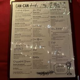Drink menu
