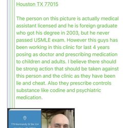 Normandy Urgent Care - Stop the illegal medicine practice in TEXAS. Call DEA HOUSTON report the urgent care.