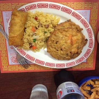 Oriental Garden - Egg foo young (before we put sauce on top,) fried rice, egg roll & drink are part of the lunch special in addition to the soup. - Chinese Near Me - Palm Coast, Florida Oriental Garden - Egg foo young (before we put sauce on top,) fried rice, egg roll & drink are part of the lunch special in addition to the soup. - Chinese Near Me - Palm Coast, Florida