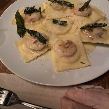 Cactus Club Cafe - Butternut squash ravioli topped with prawns - Canadian (New) Near Me - Burnaby, British Columbia