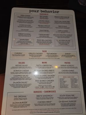 Menu photo 2 Pour Behavior Houston, TX Menu photo 2 Pour Behavior Houston, TX