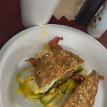 Broadway Bagels & Deli - Egg white Avocado Special added bacon & sub med egg!! - Breakfast & Brunch Near Me - Stuart, Florida