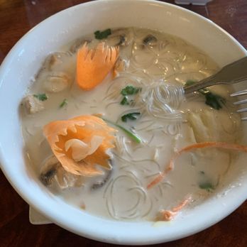 Lemongrass - Tom Kha Soup with noodles - Thai Near Me - Moss Landing, California Lemongrass - Tom Kha Soup with noodles - Thai Near Me - Moss Landing, California