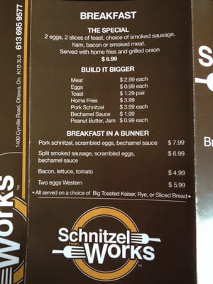 Menu photo 4 Schnitzel Works Ottawa, ON