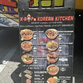 K-bop Korean kitchen - Menu - Food Trucks Near Me K-bop Korean kitchen - Menu - Food Trucks Near Me
