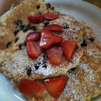 The Peach Cafe - Blueberry pancakes - New American Near Me - Monrovia, California The Peach Cafe - Blueberry pancakes - New American Near Me - Monrovia, California