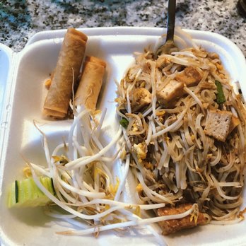 Thai Express - Pad Thai Spring Roll (2), Pad Thai with tofu - Thai Near Me - Cincinnati, Ohio