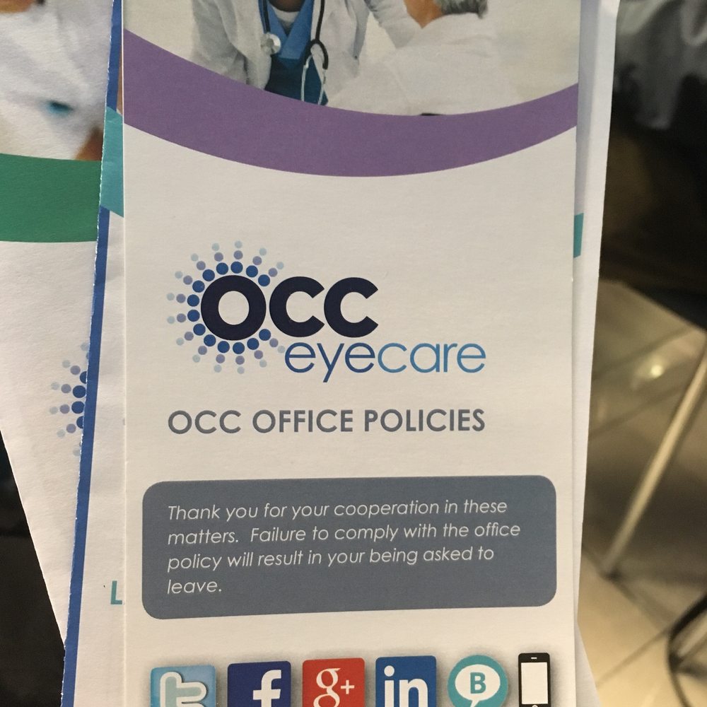 OCC Eyecare - Office policies for patients - Ophthalmologists Near Me - Mississauga, Ontario OCC Eyecare - Office policies for patients - Ophthalmologists Near Me - Mississauga, Ontario